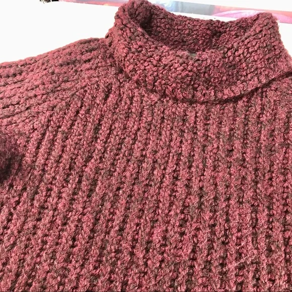 THEORY WOMENS ALPACA SWEATER BURGUNDY WINE S - Picture 4 of 15